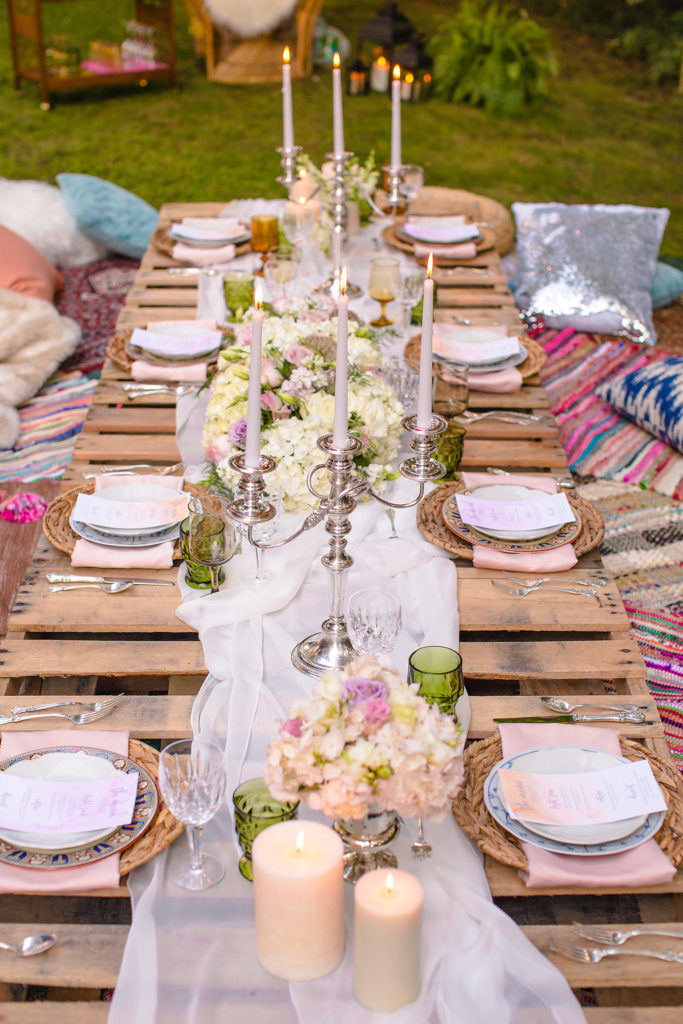 Boho glam dinner party Inspriation