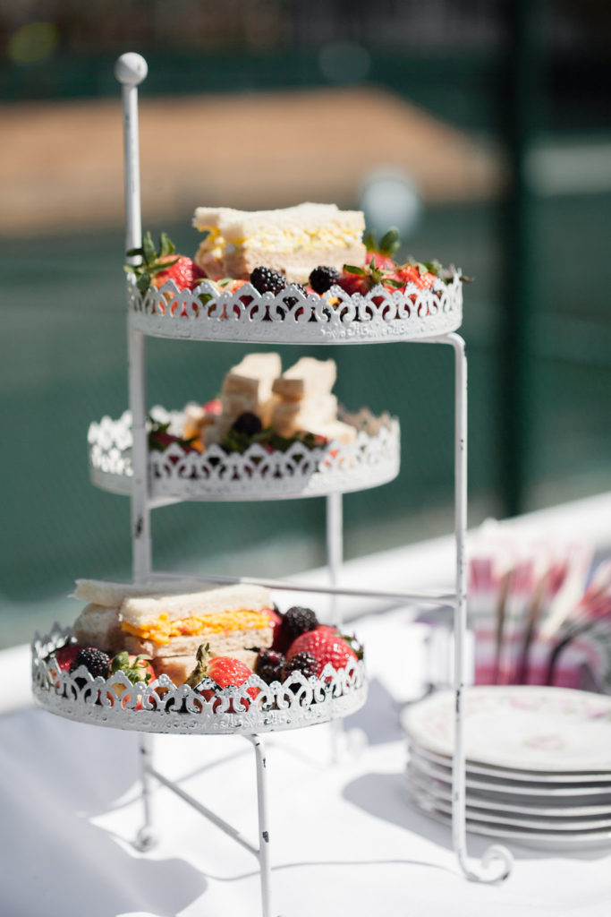 finger sandwiches with berries