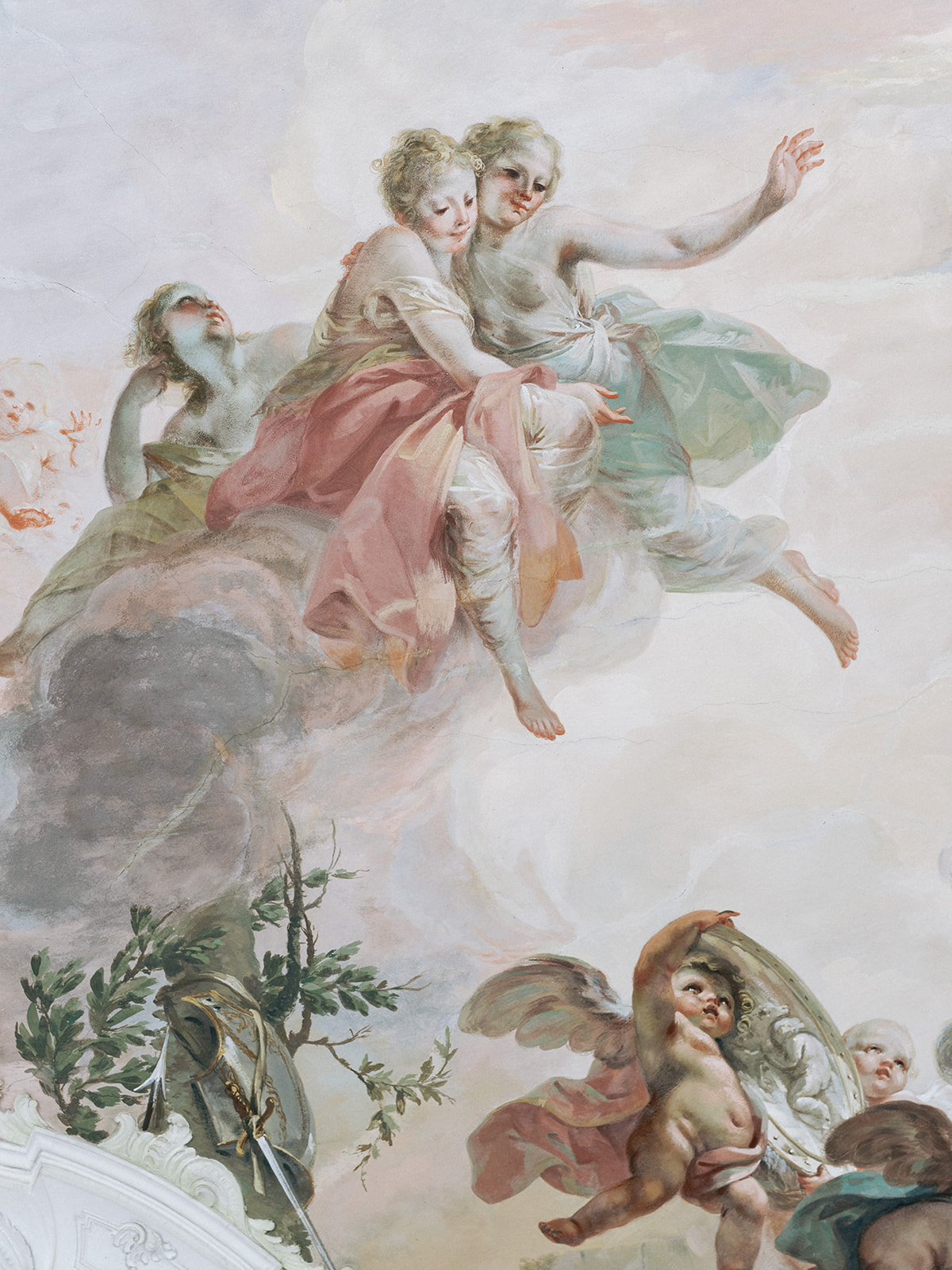 Fresco Painting inside Villa Sola Cabiati on Lake Como