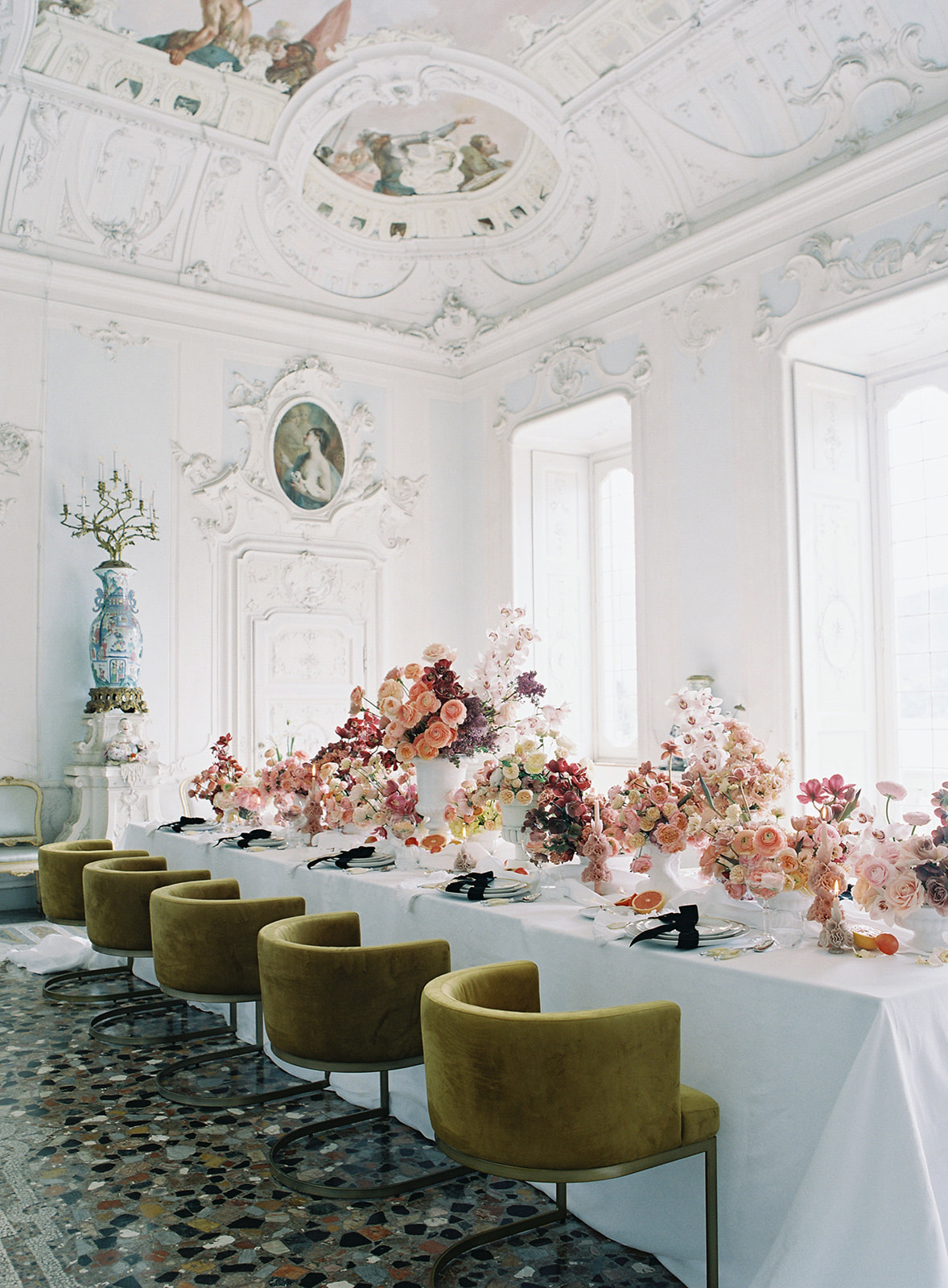 Wedding Table Design at Villa Sola Cabiati on Lake Como in Italy