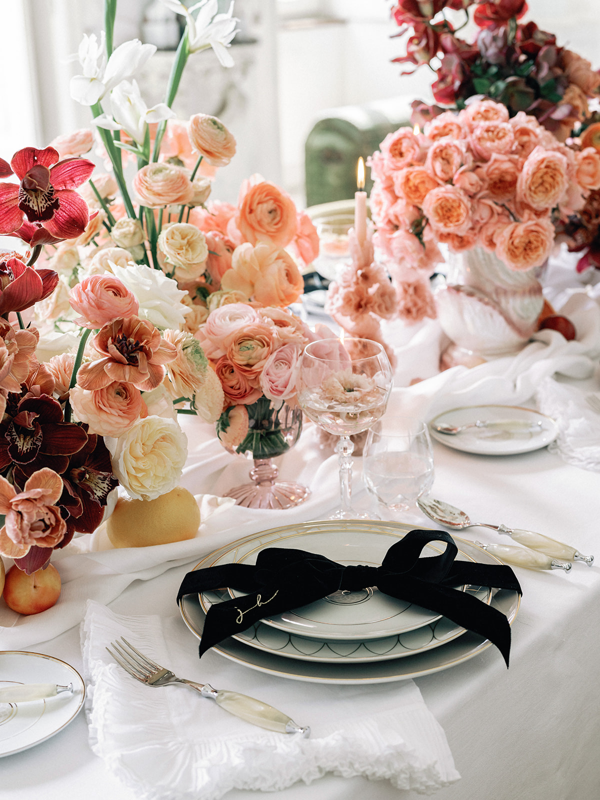 Wedding Table Design at Villa Sola Cabiati at Lake Como in Italy