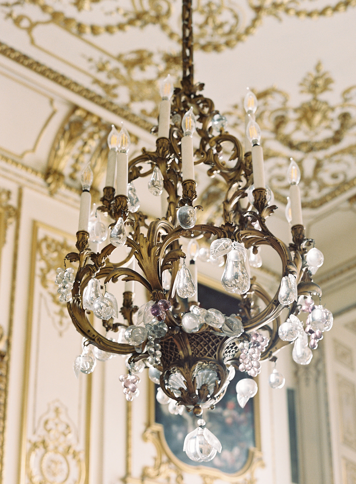 chandelier inside the Larz Anderson House in Washington DC