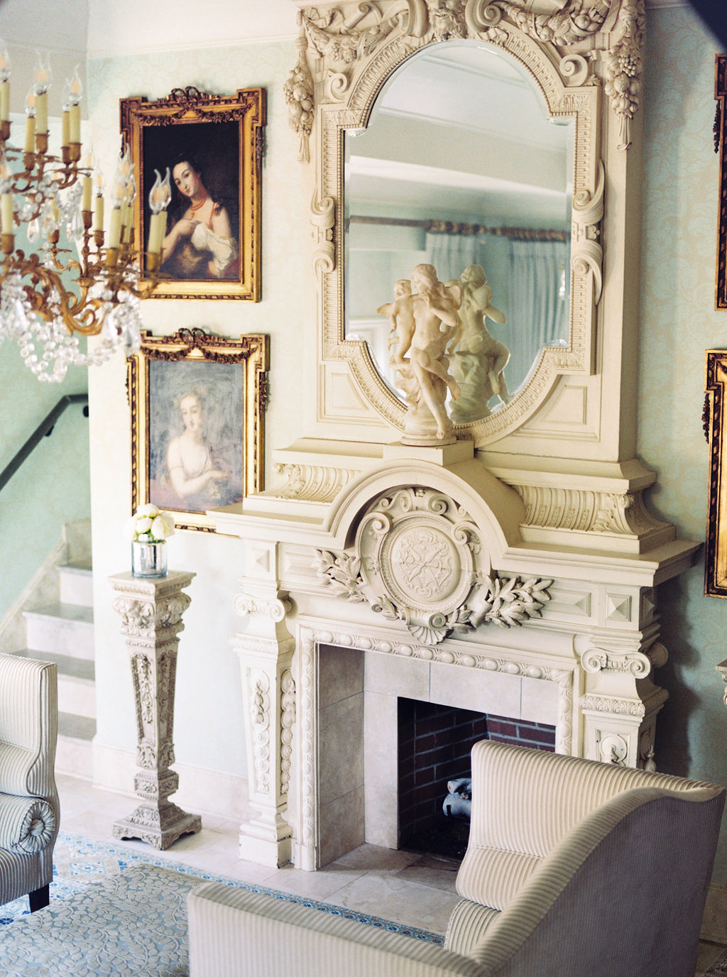 Front Parlor at Dover Hall Estate in Richmond Virginia