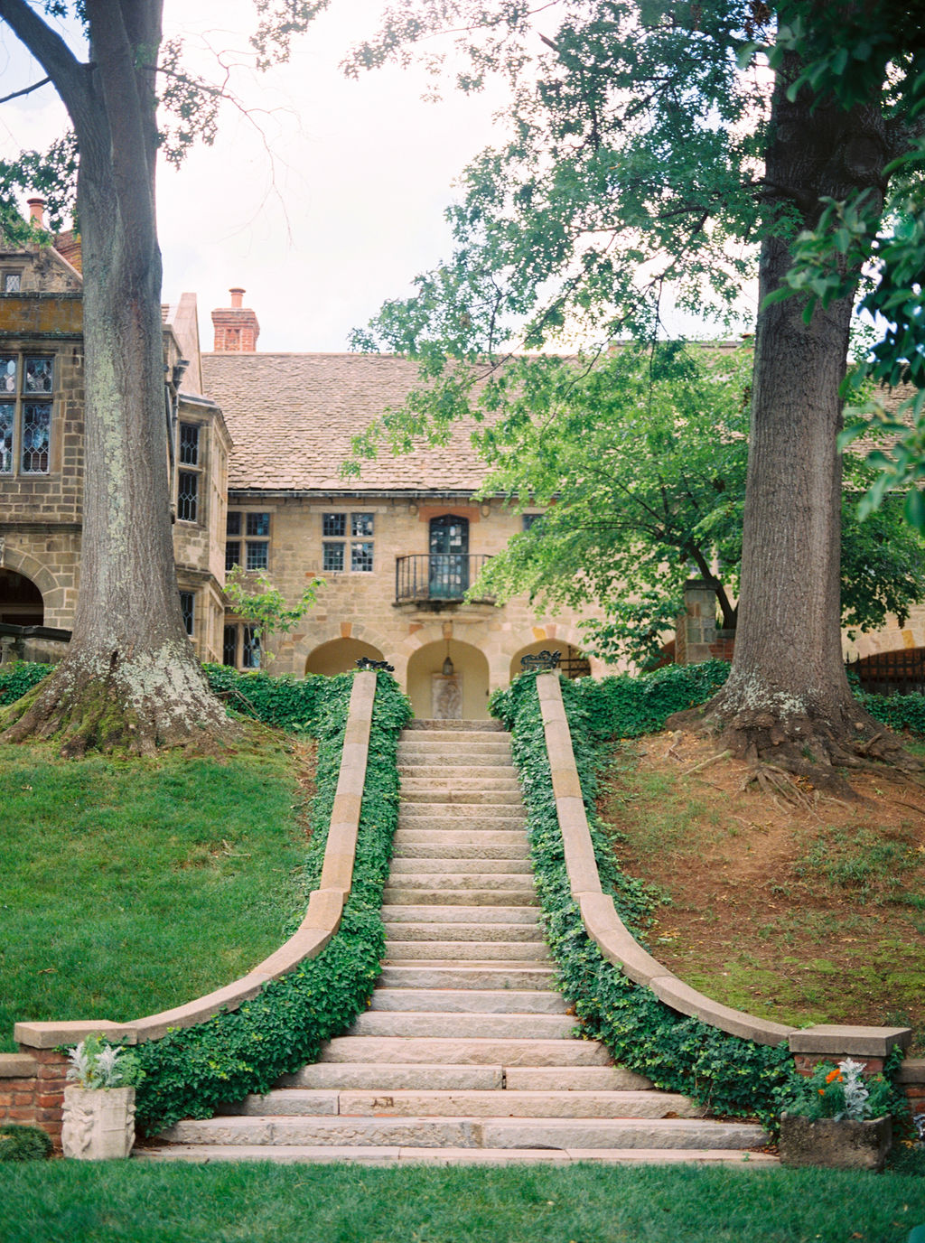 Back Garden at European-style wedding venue Virginia House in Richmond Va